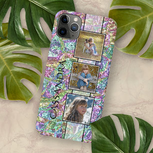 Personalisiertes Lila Blau Türkis Rosa Marmor Kuns Case-Mate iPhone Hülle