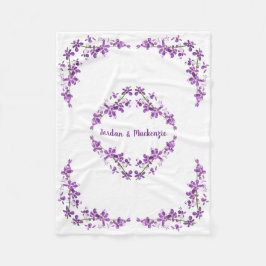 Personalisiertes Lila Dendrobium Orchids Motif Fleecedecke