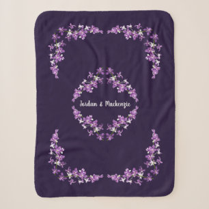 Personalisiertes Lila Dendrobium Orchids Motif Sherpadecke