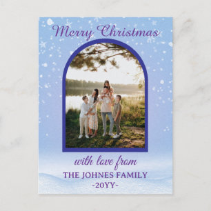 Personalisiertes lila Frohe Weihnachten Foto