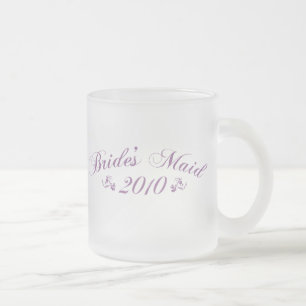 Personalisiertes lila mattierte Tasse der Braut