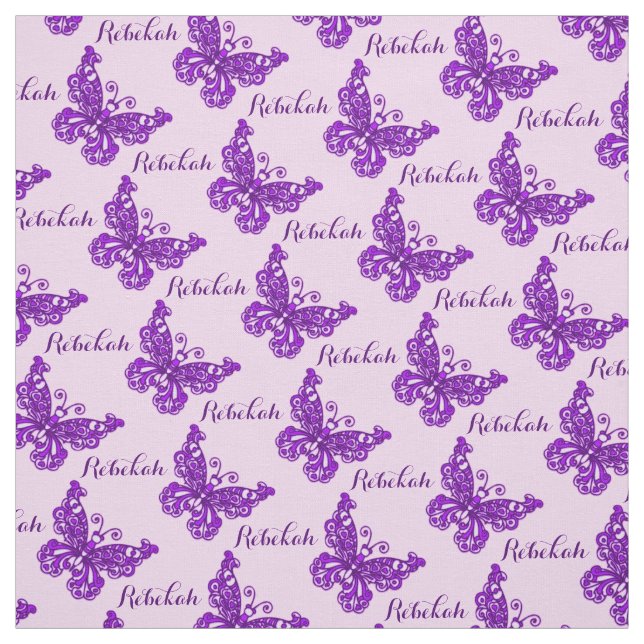 Personalisiertes lila Namensschild Stoff (Muster)