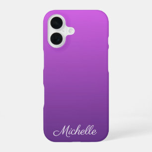 Personalisiertes lila Ombre iPhone 16 Hülle