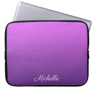 Personalisiertes lila ombre laptopschutzhülle