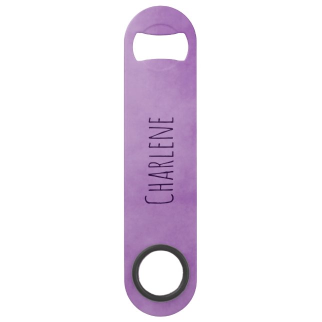 Personalisiertes lila Pergament Speed Flaschenöffner (Vorderseite)