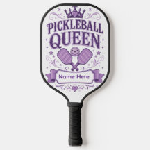 Personalisiertes lila Pickleball-Schläger mit Kron