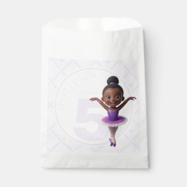 Personalisiertes lila Tütü-Ballerina-Geburtstagsge Geschenktütchen