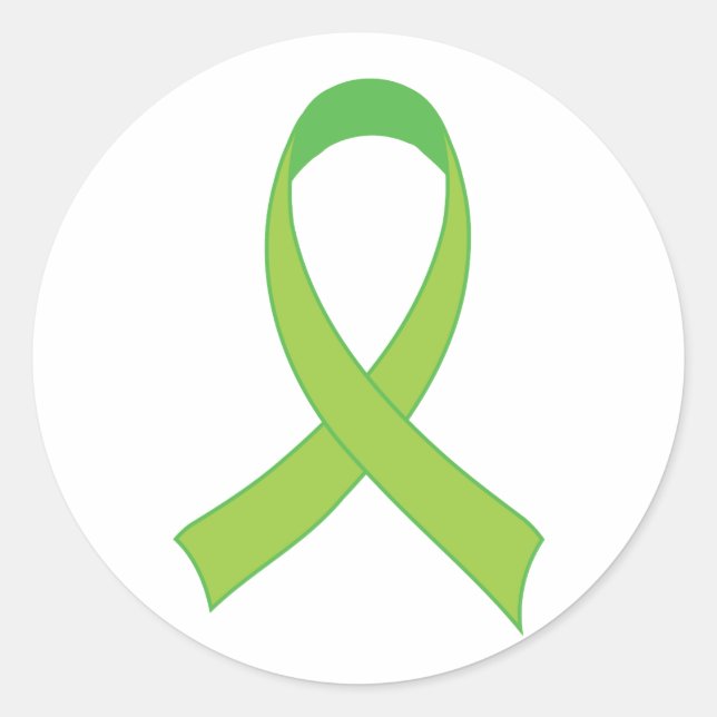 Personalisiertes Lime Green Awareness-Geschenk Runder Aufkleber (Vorderseite)