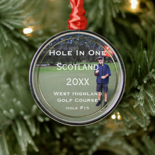 Personalisiertes Loch in einem Keepsake-Ornament Silbernes Ornament