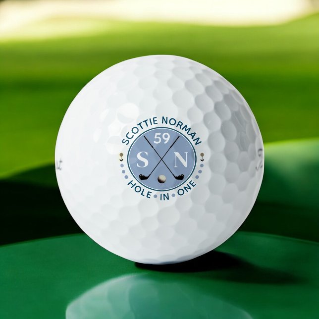 Personalisiertes Loch-in-one-Monogramm Golfball (Von Creator hochgeladen)