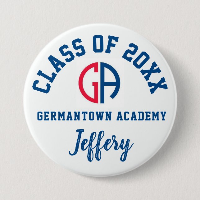 Personalisiertes Logo der Germantown Academy Button (Vorderseite)