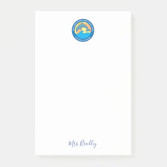 Personalisiertes Logo der Point Fermin-Grundschule Post-it Klebezettel (Vorderseite)