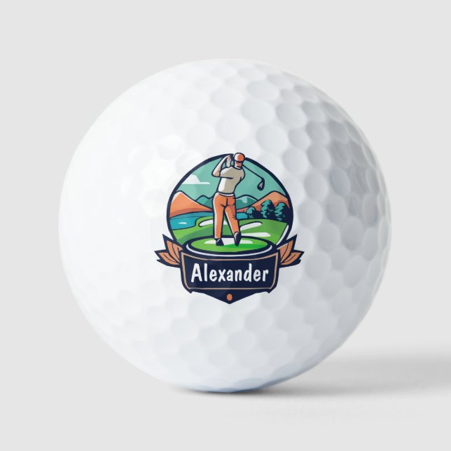 Personalisiertes Logo für benutzerdefinierte Namen Golfball (Vorderseite)