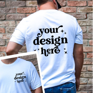Personalisiertes Logo für das Vorder- und Rückseit Tri-Blend Shirt
