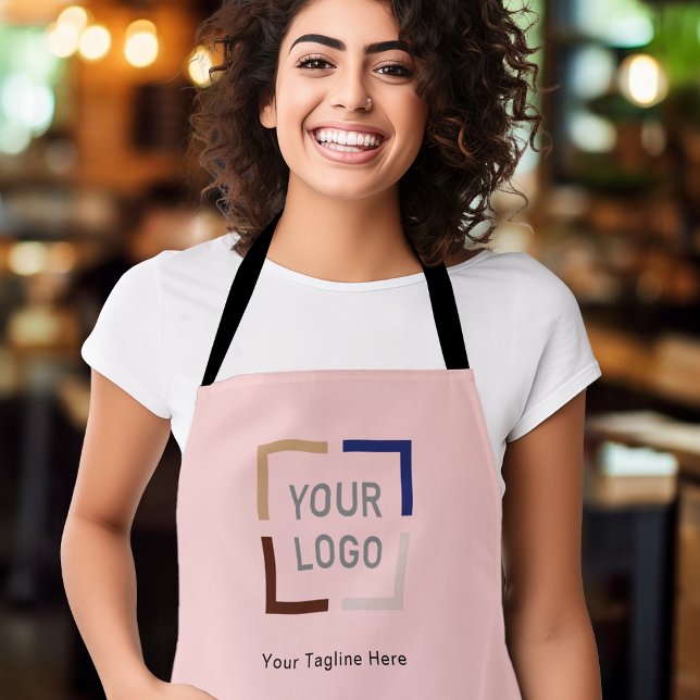 Personalisiertes Logo für ein benutzerdefiniertes  Schürze (Simple Custom Company Logo personalized pink Apron)