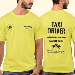 Personalisiertes Logo Gelbes Taxi-Taxi-Fahrer-Shir T-Shirt