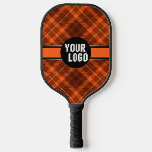 Personalisiertes Logo Orange Muster Moderne Marken Pickleball Schläger