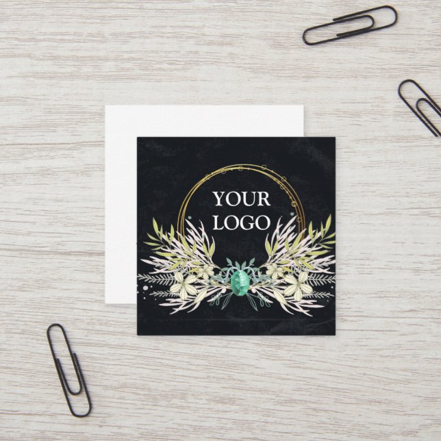 Personalisiertes Logo Quadratische Visitenkarte (Vorderseite/Rückseite Beispiel)