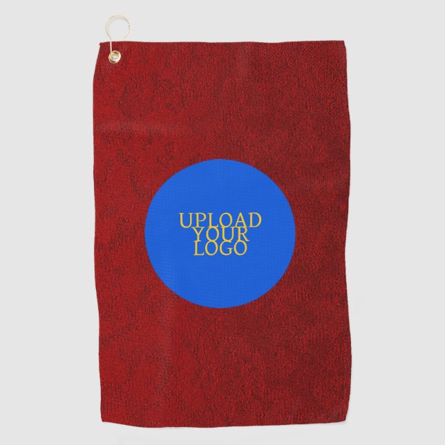 Personalisiertes Logo Royal Carmine Golfhandtuch (Vorderseite)