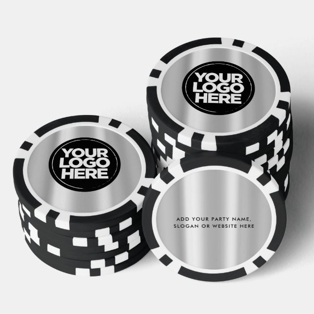 Personalisiertes Logo und Cooler Text Pokerchips (Stapel)