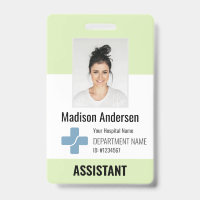 Personalisiertes Logo und Foto-ID des Krankenhause