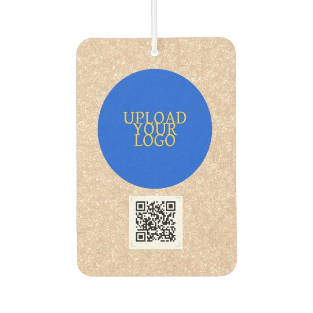 Personalisiertes Logo und QR-Code Autolufterfrischer (Vorderseite)