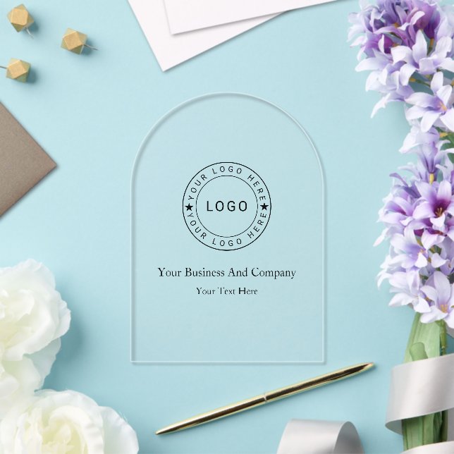 Personalisiertes Logo und Text Acryleinladungen (Insitu (Hochzeit))