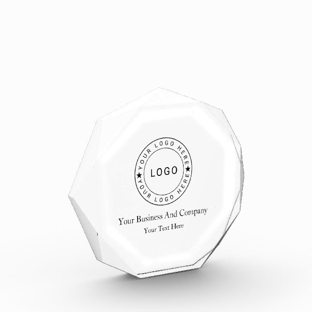 Personalisiertes Logo und Text Fotoblock (Links)