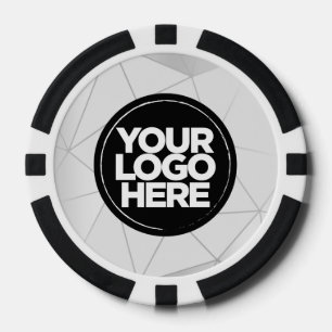 Personalisiertes Logo und Text Geometrisches Silbe Pokerchips