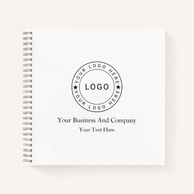 Personalisiertes Logo und Text Notizbuch (Vorderseite)