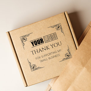 Personalisiertes Logo Vintag Border Vielen Dank Gummistempel