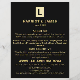 Personalisiertes Logo, Werbung für juristische Die Flyer