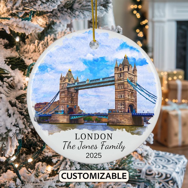 Personalisiertes Londoner Ornament, England Keramik Ornament (Von Creator hochgeladen)