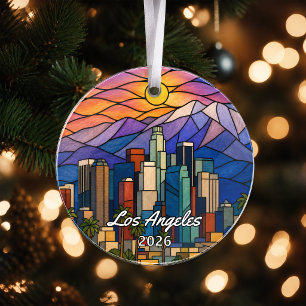 Personalisiertes Los Angeles-Acrylabzeichen, Benut Ornament