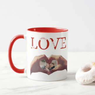 Personalisiertes LOVE-Akronym-Foto Tasse