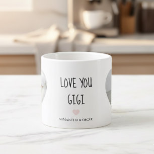 Personalisiertes „Love You Gigi“-Foto Maßgeschne Espressotasse
