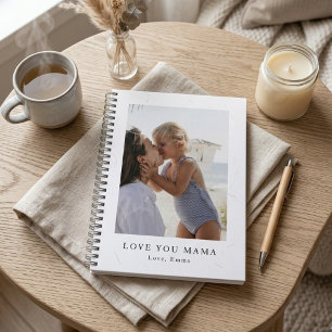 Personalisiertes Love You Mama Foto Benutzerdefi Notizblock