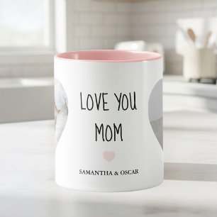 Personalisiertes „Love You Mom“-Foto Individuell Tasse