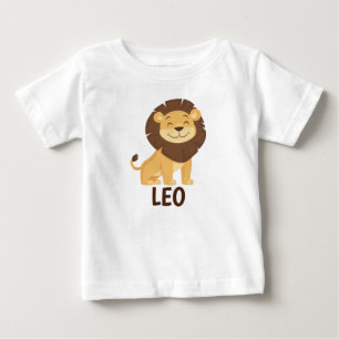 Personalisiertes Löwe-Sternzeichen Baby T-shirt