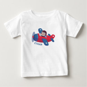 Personalisiertes Luftfahrzeug für niedliche Luftf Baby T-shirt
