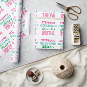 Personalisiertes lustiges 50. Geburtstagszitat Geschenkpapier
