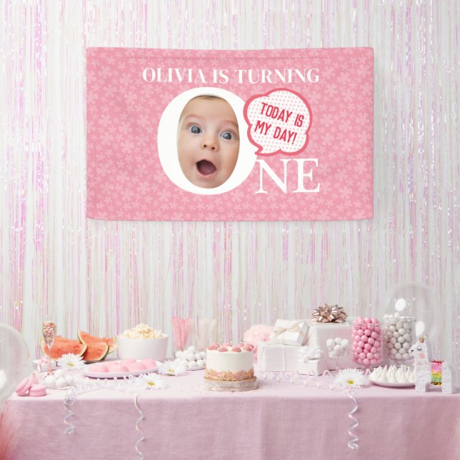 Personalisiertes lustiges BabyGesicht 1. Geburtsta Banner (Party)