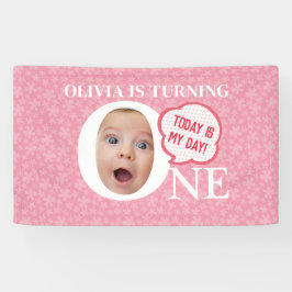 Personalisiertes lustiges BabyGesicht 1. Geburtsta Banner