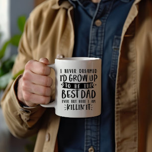 Personalisiertes Lustiges Foto für den besten Papa Kaffeetasse