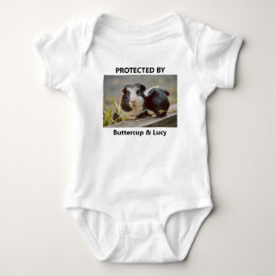 Personalisiertes Lustiges Geschützt Von Haustier F Baby Strampler