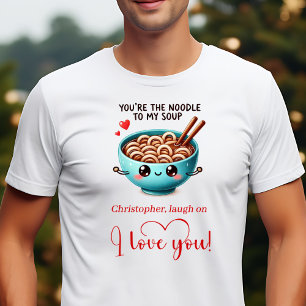 Personalisiertes lustiges Lebensmittel Ich liebe d T-Shirt