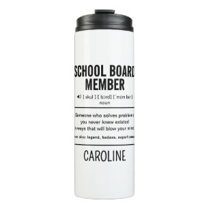 Personalisiertes lustiges Schulbeiratsmitglied Thermosbecher