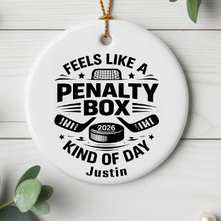 Personalisiertes lustiges Torwart-Hockey-Geschenk Keramik Ornament
