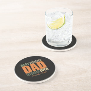Personalisiertes lustiges Vatertagsgeschenk Bester Getränkeuntersetzer