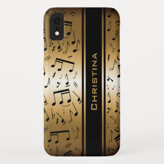 Personalisiertes Luxusgold und schwarzer Case-Mate iPhone Hülle